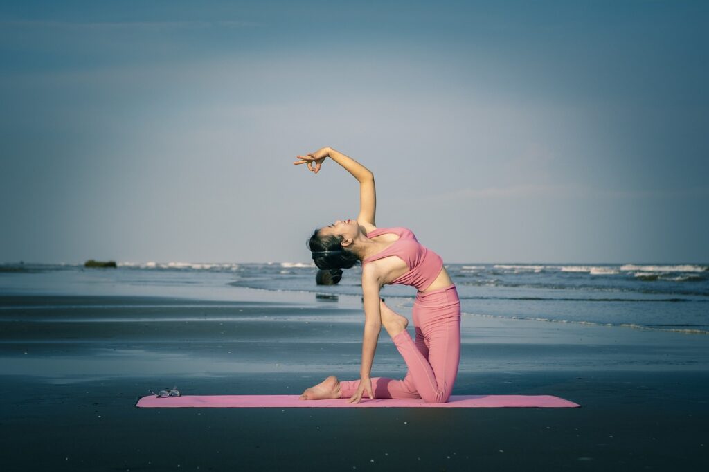 yoga girl beautiful stretch 4732209